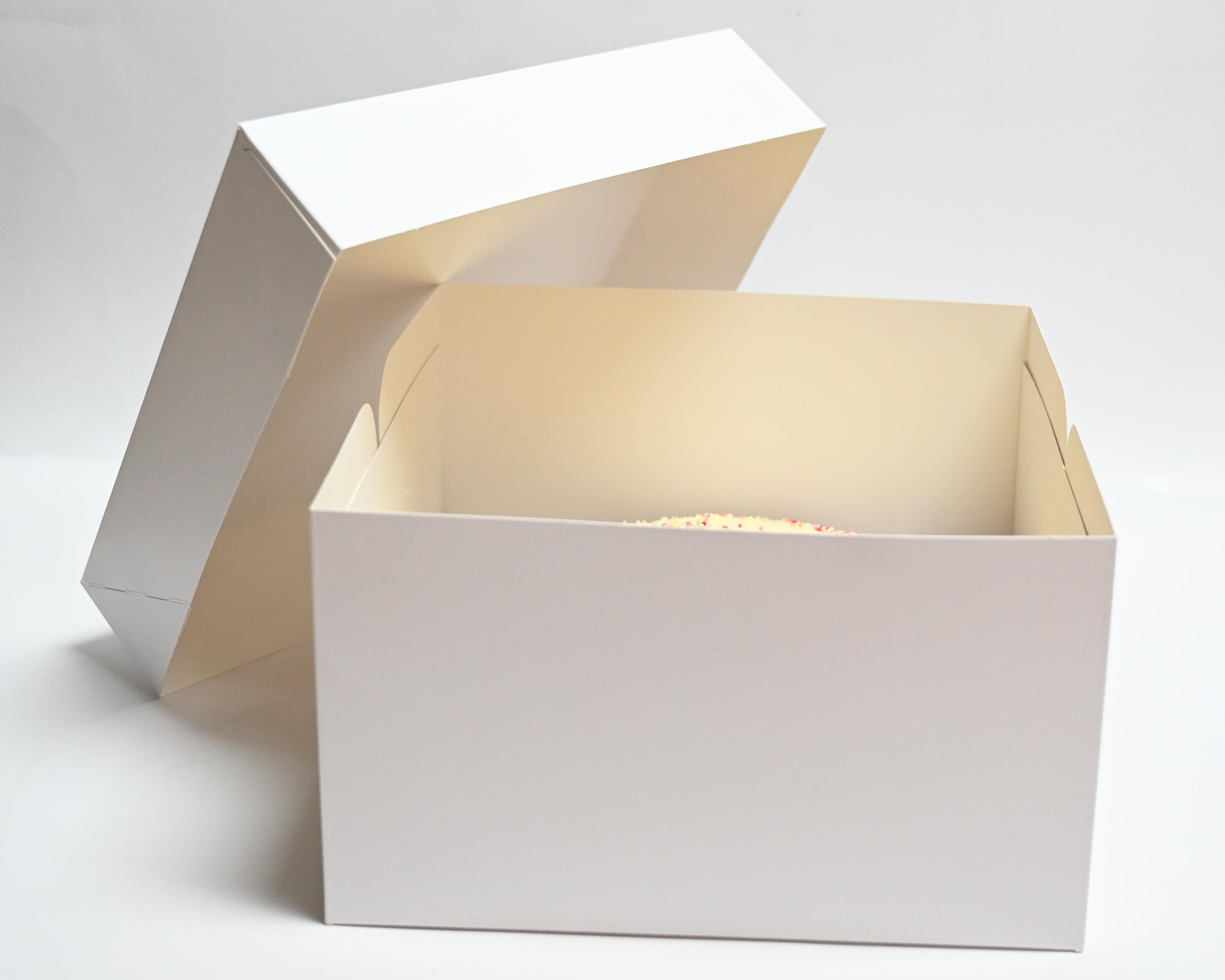 White Cake Boxes - 12 Inch square with lid (Pack of 10)