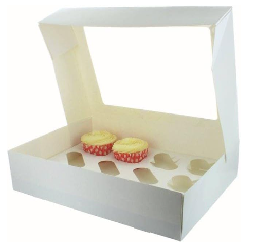 12 Hole Cupcake Box - Teethed Inserts (Pack of 10)
