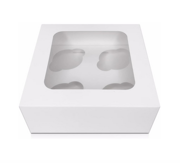 4 Hole Cupcake Box