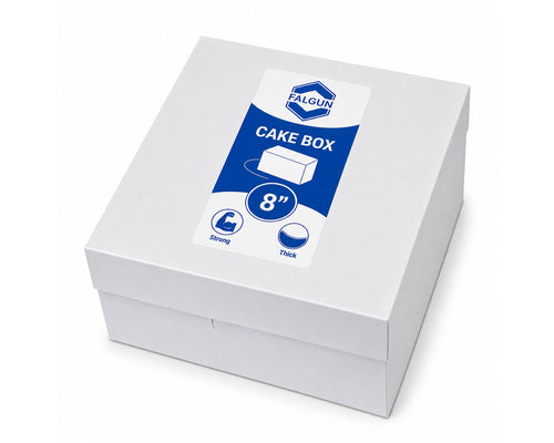 8 inch x 8 inch x 6 inch Standard Cake Boxes & Lid | Falgun wholesale cake packaging UK