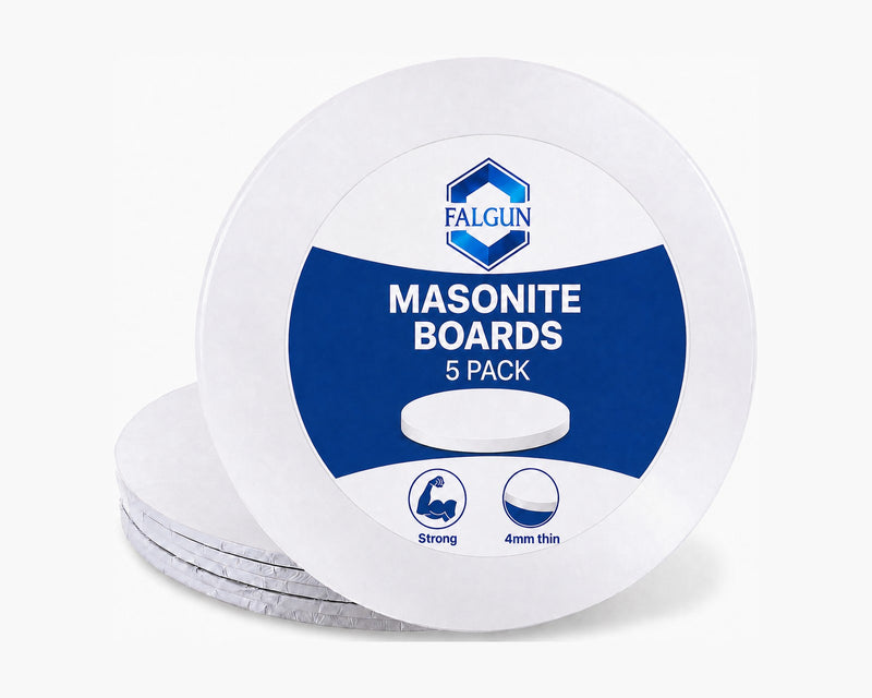 8 inch White Round Masonite MDF Cake Board | Falgun wholesale cake packaging UK