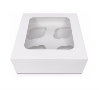 4 Hole Cupcake Boxes - Falgun premium wholesale cake packaging UK
